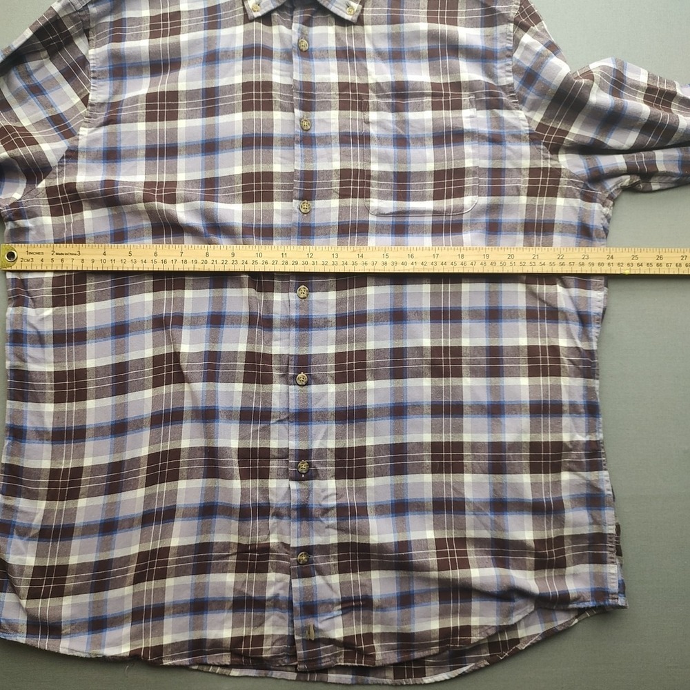 Johnny O Mens Multi-colored Plaid‎ Button Up shirt Long Sleeve Extra Large - Picture 9 of 14